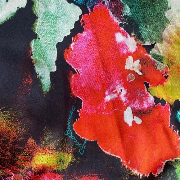 Rocco Barocco Floral Abstract silk dress XS - Picture 12 of 16